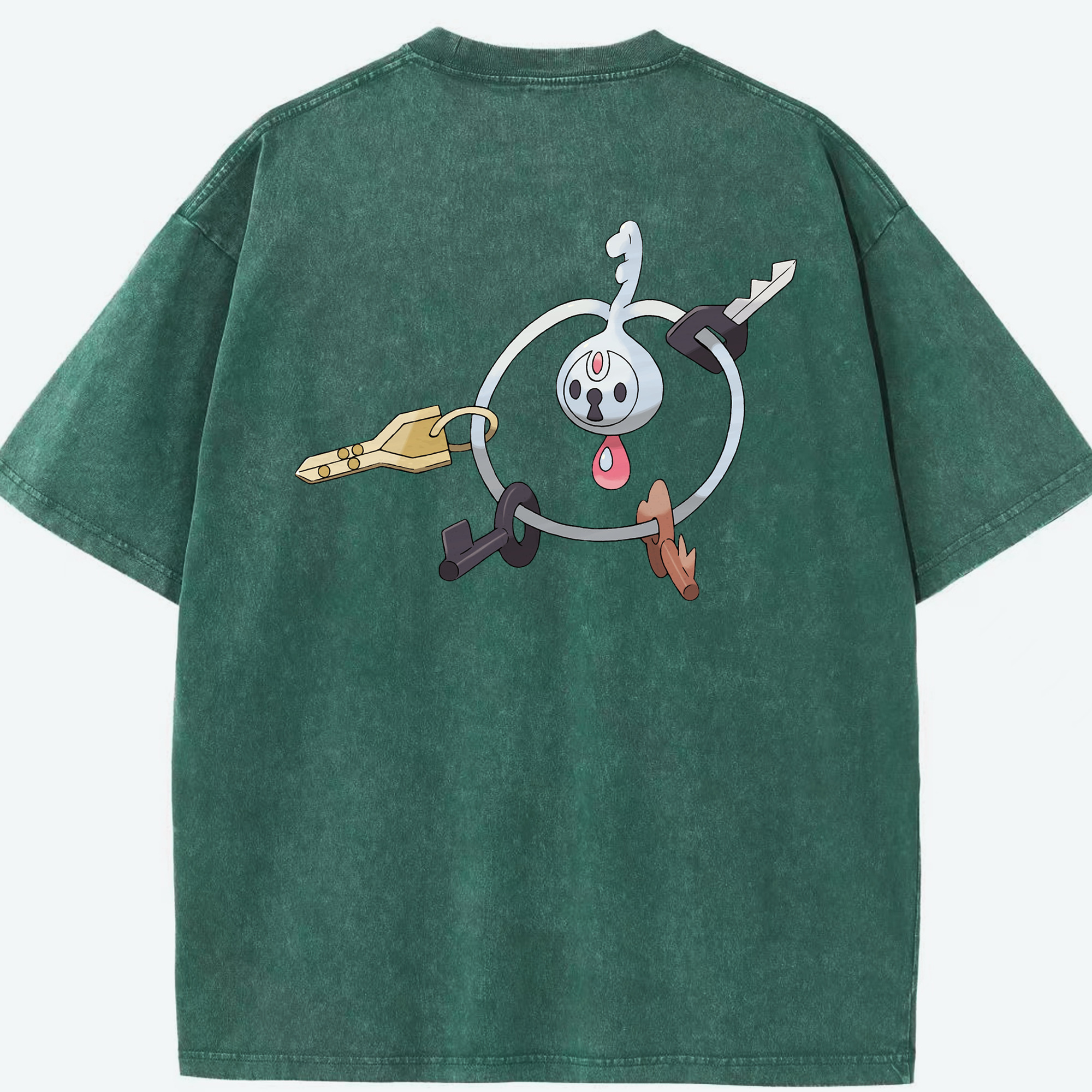 （画像用） ポケットモンスター Pokémon 綿100% ヴィンテージ風 半袖Tシャツ（背面プリント）